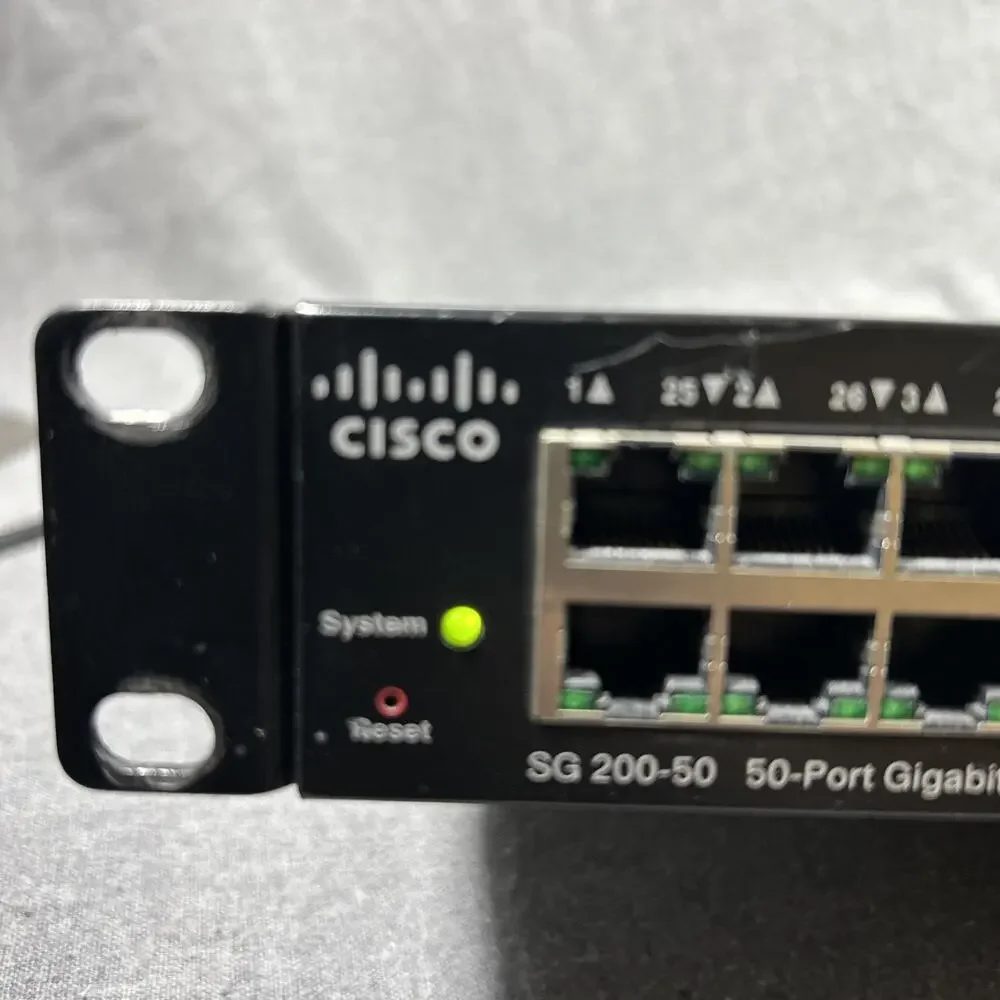 Cisco SLM2048 T V01 SG200-50P 50 Port PoE Gigabit Smart Switch W/Power Cord